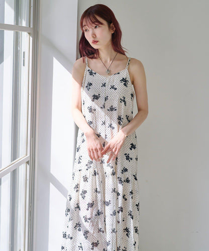 小個子尺碼 波點花卉 吊帶連衣裙