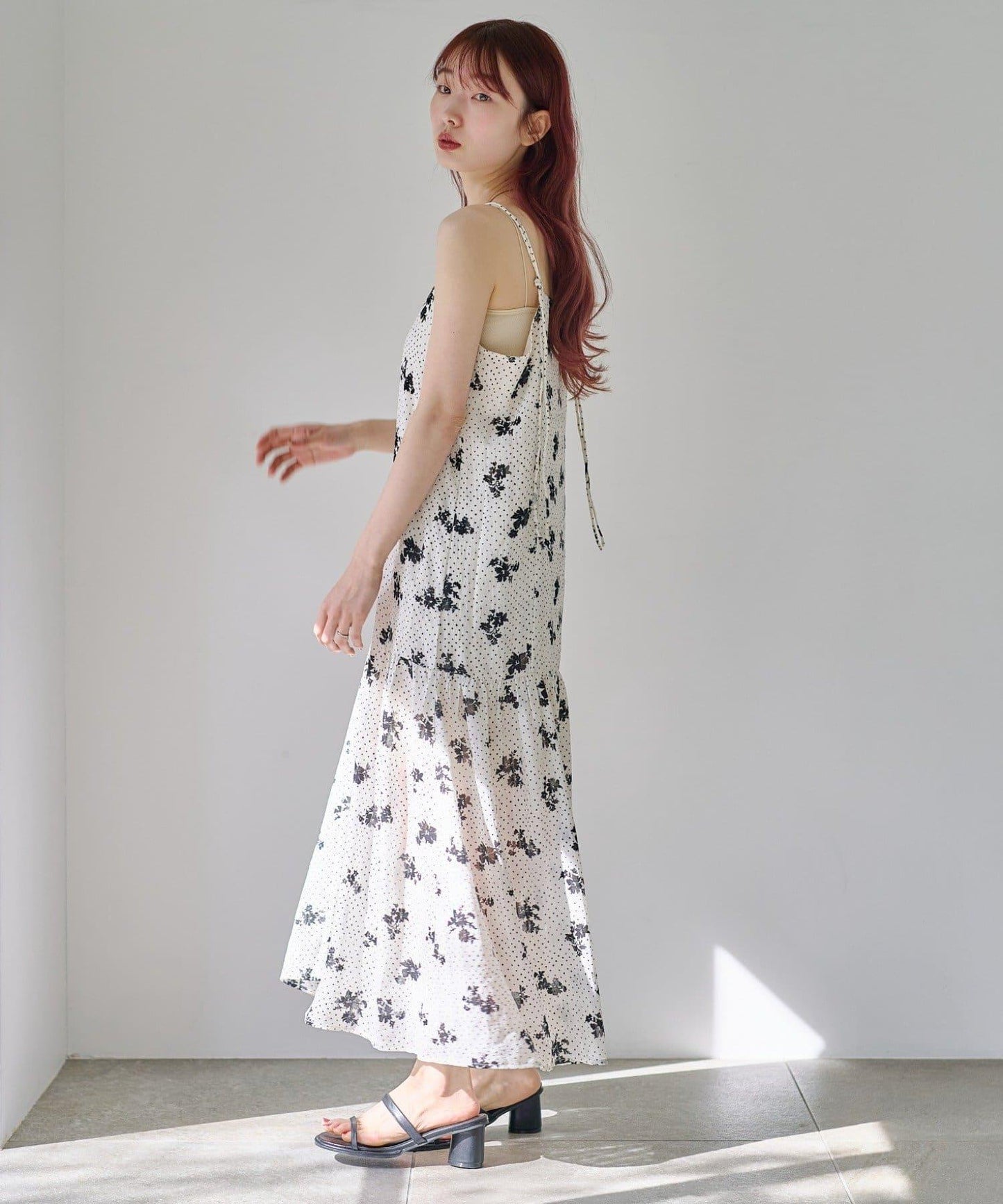 小個子尺碼 波點花卉 吊帶連衣裙