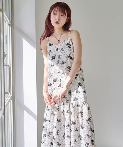小個子尺碼 波點花卉 吊帶連衣裙