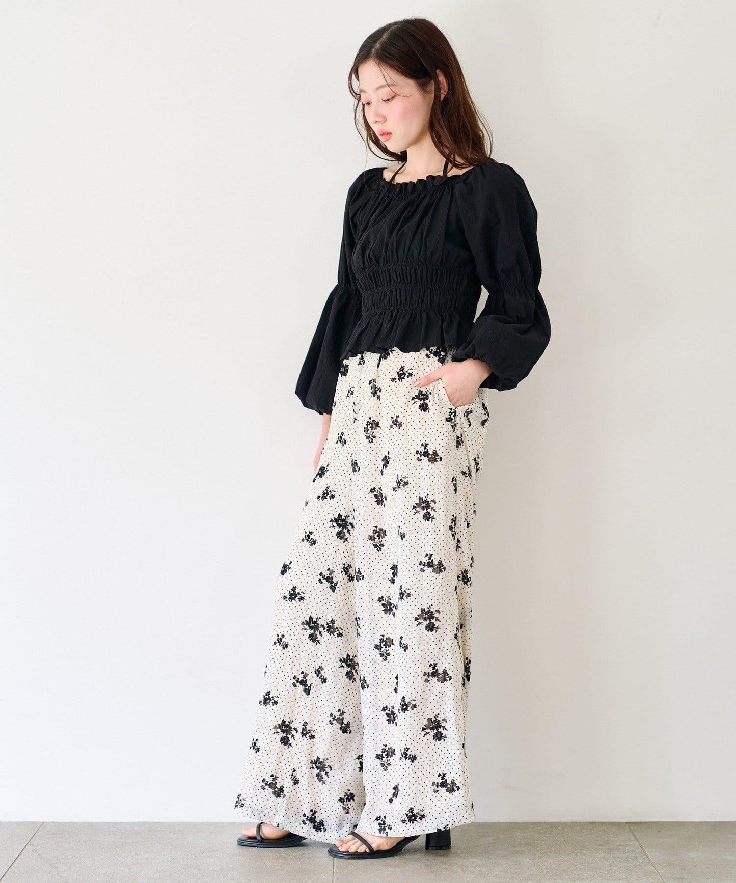 Kastane 波點花卉圖案褲子