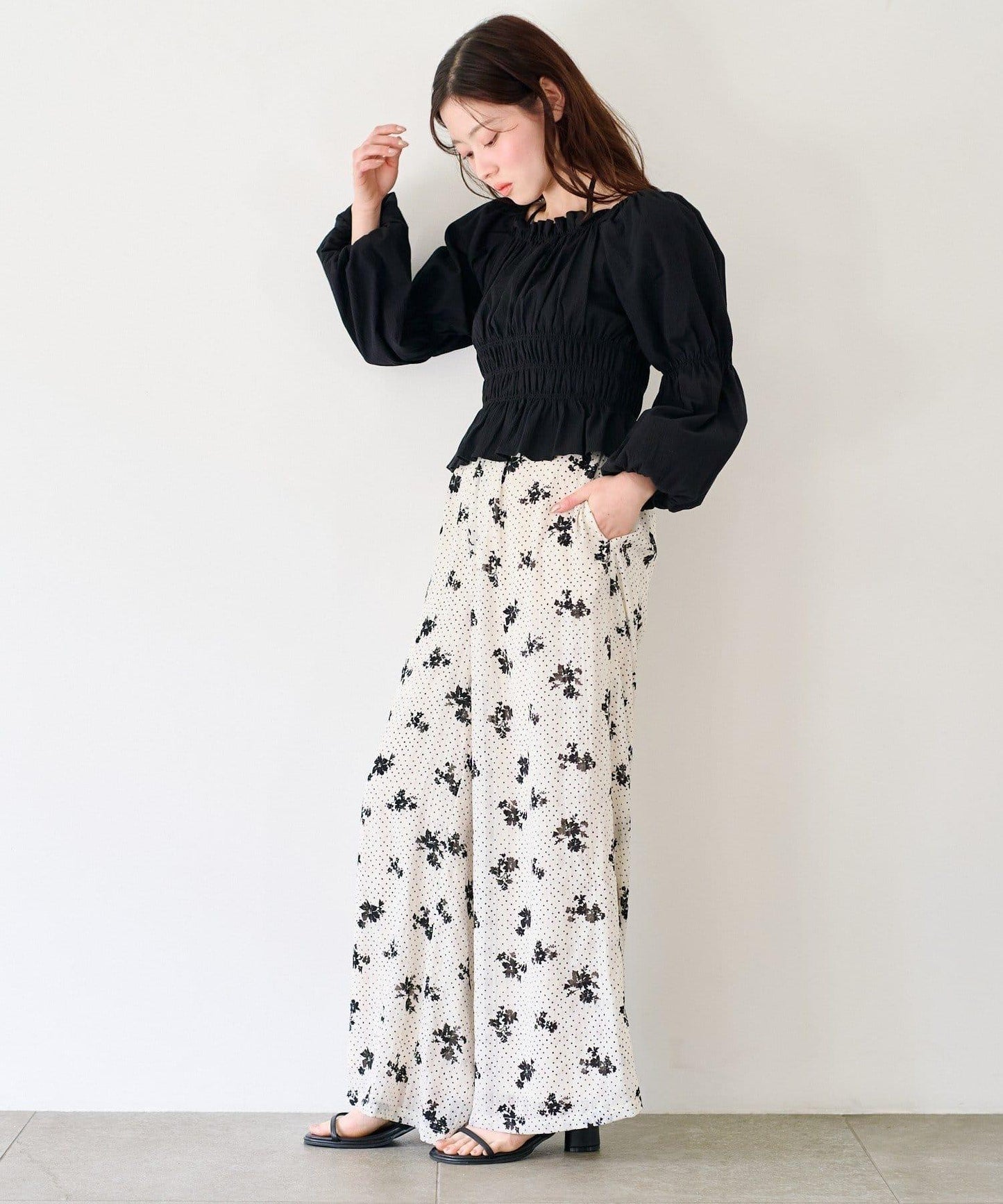 Kastane 波點花卉圖案褲子