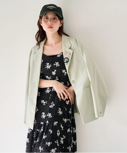 小個子尺碼 波點花卉 吊帶連衣裙
