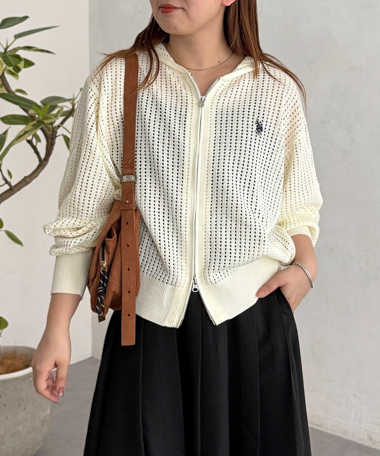 U.S. POLO ASSN. 網眼拉鍊連帽外套