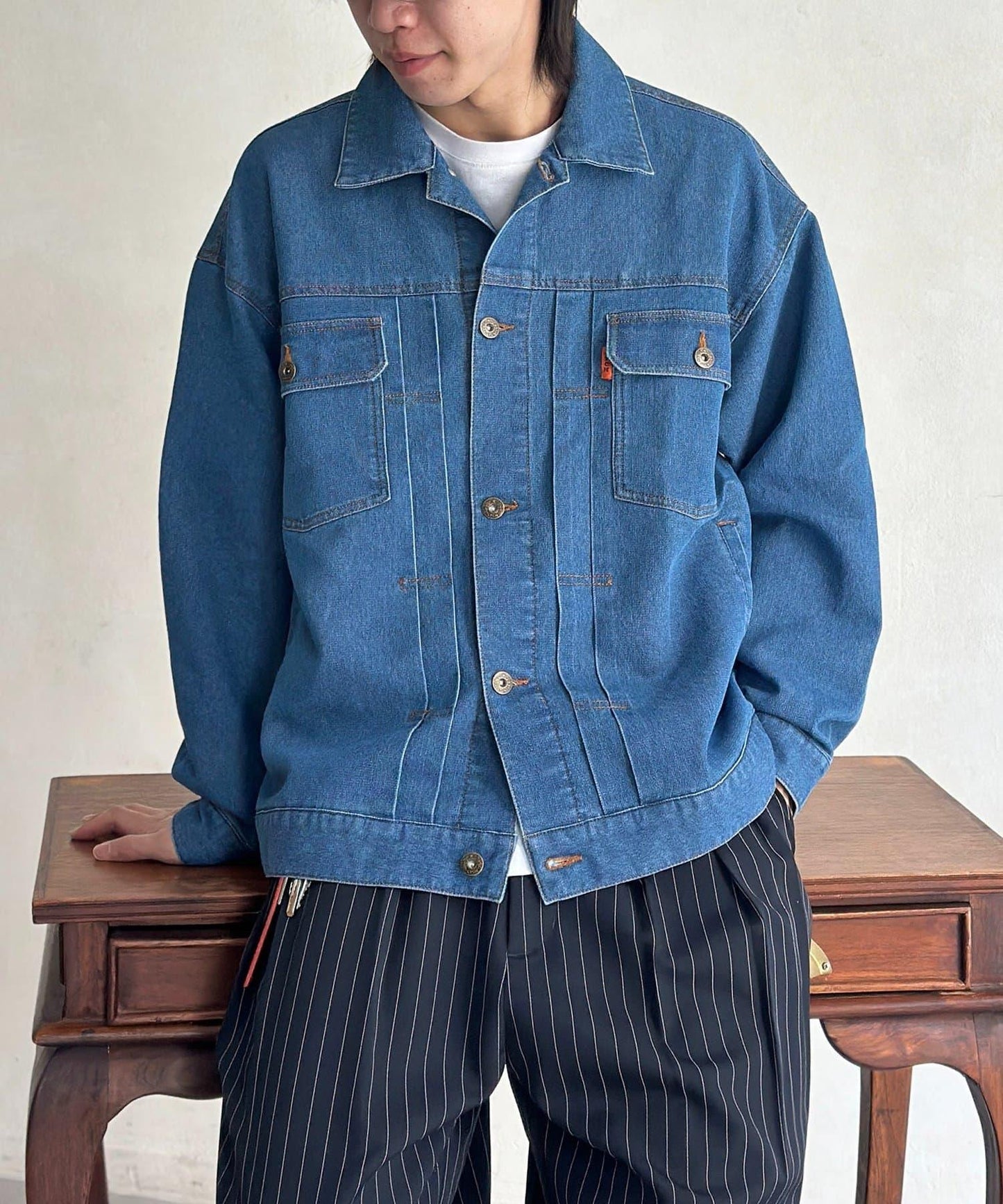 網眼牛仔短款夾克