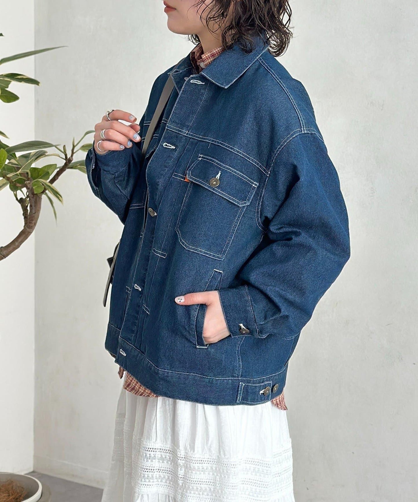 網眼牛仔短款夾克