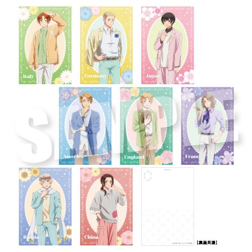 《黑塔利亞World☆Stars》 粉彩花卉裝扮系列 明信片套裝