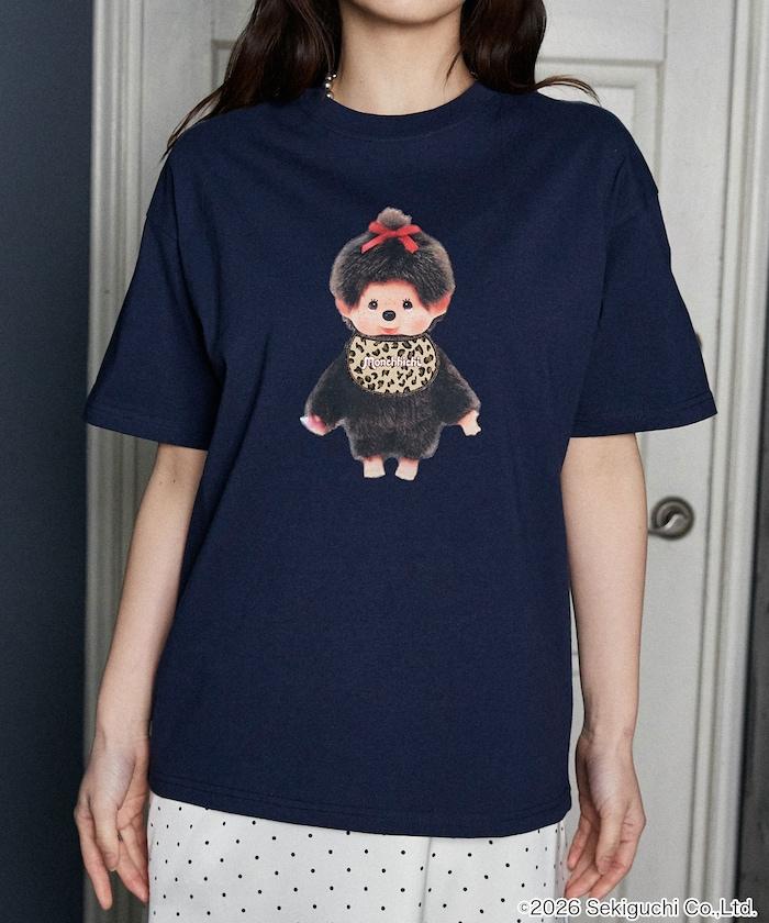 モンチッチ（蒙奇奇） 異材質拼接T恤