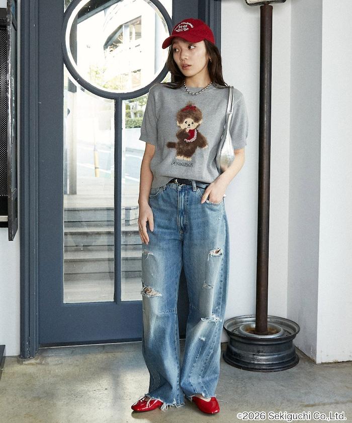 モンチッチ フェザー ジャガード サマーニット　限定展開