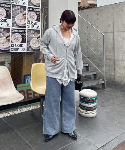 雙拉鍊連帽衛衣
