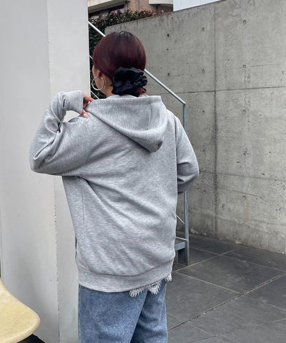雙拉鍊連帽衛衣