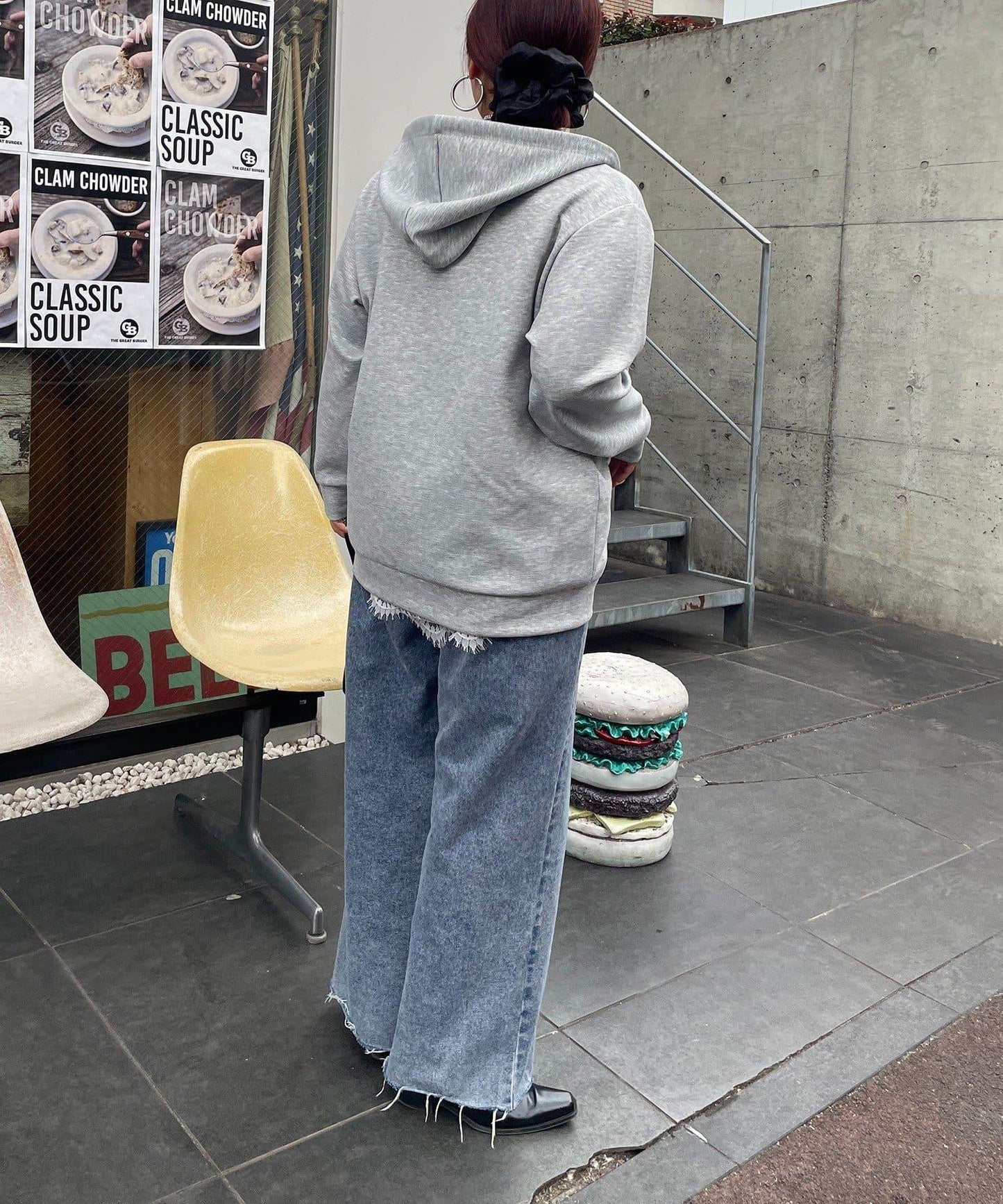 雙拉鍊連帽衛衣