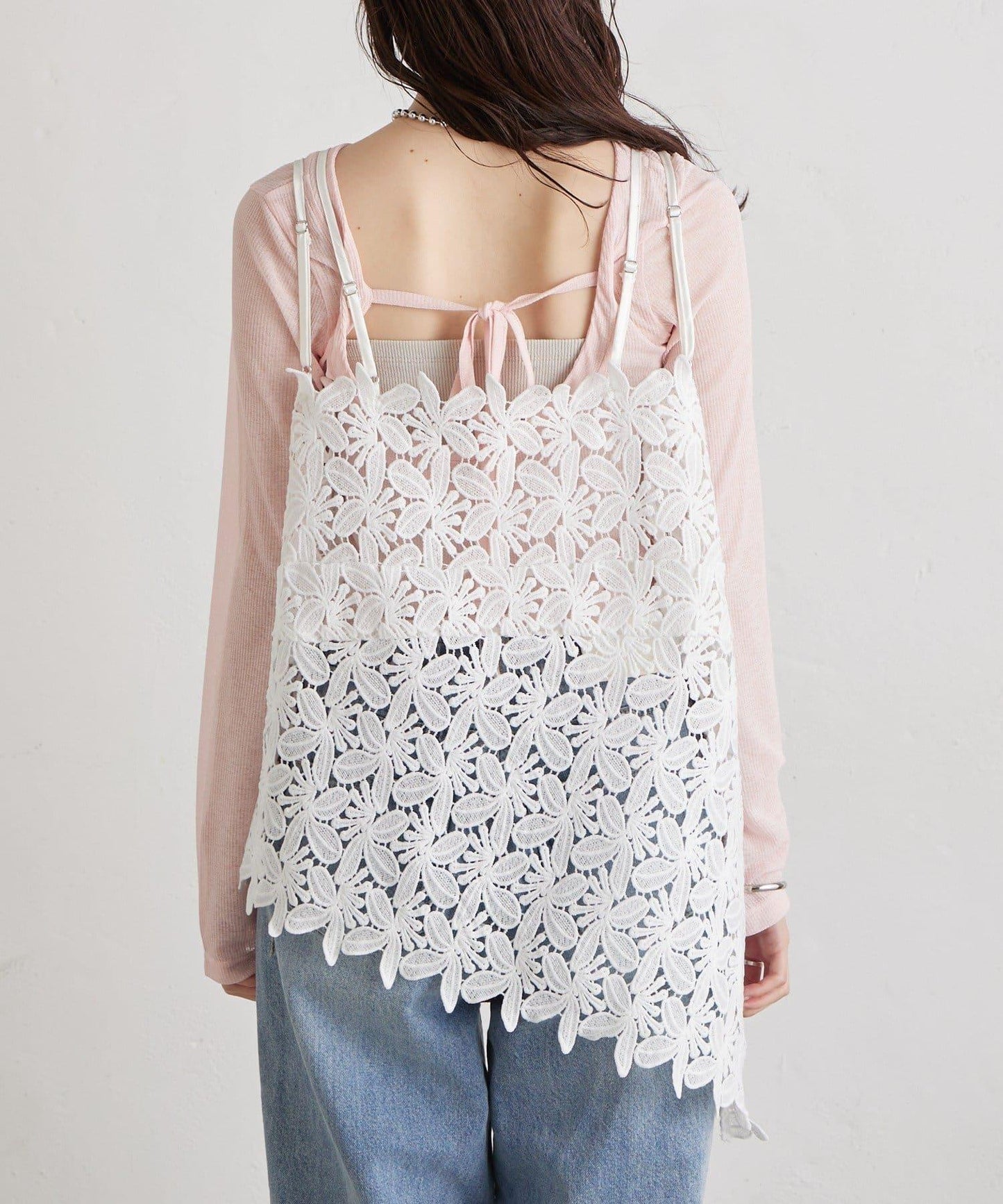 葉片蕾絲吊帶背心