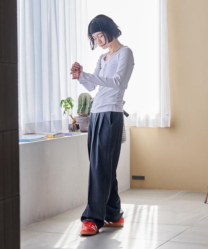 吊帶套裝 短款 羅紋 棉莫代爾 針織開衫