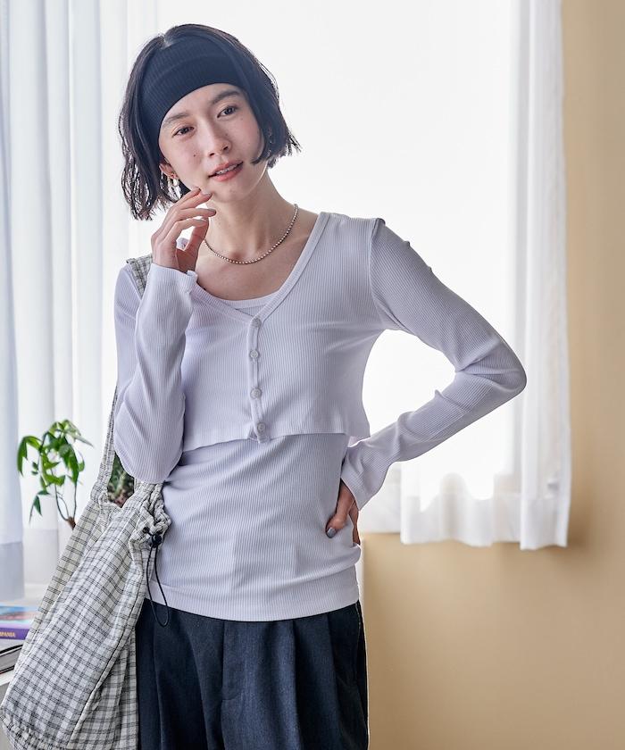 吊帶套裝 短款 羅紋 棉莫代爾 針織開衫