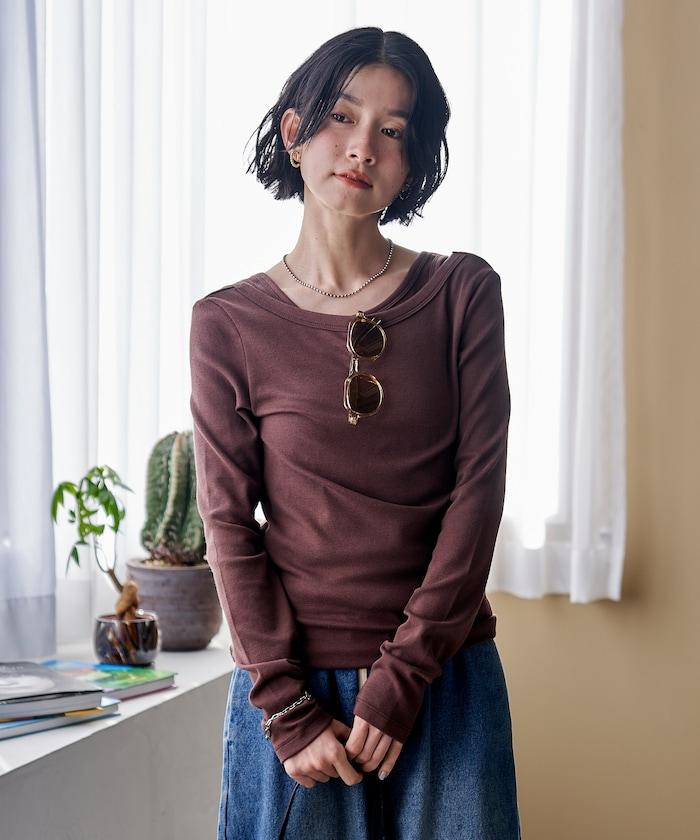 棉莫代爾疊穿後背開口長袖T恤套裝