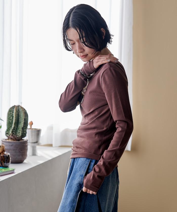棉莫代爾疊穿後背開口長袖T恤套裝