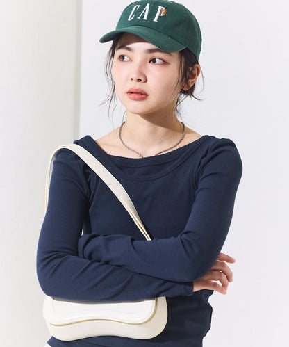 棉莫代爾疊穿後背開口長袖T恤套裝