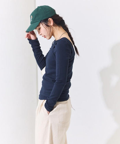 棉莫代爾疊穿後背開口長袖T恤套裝