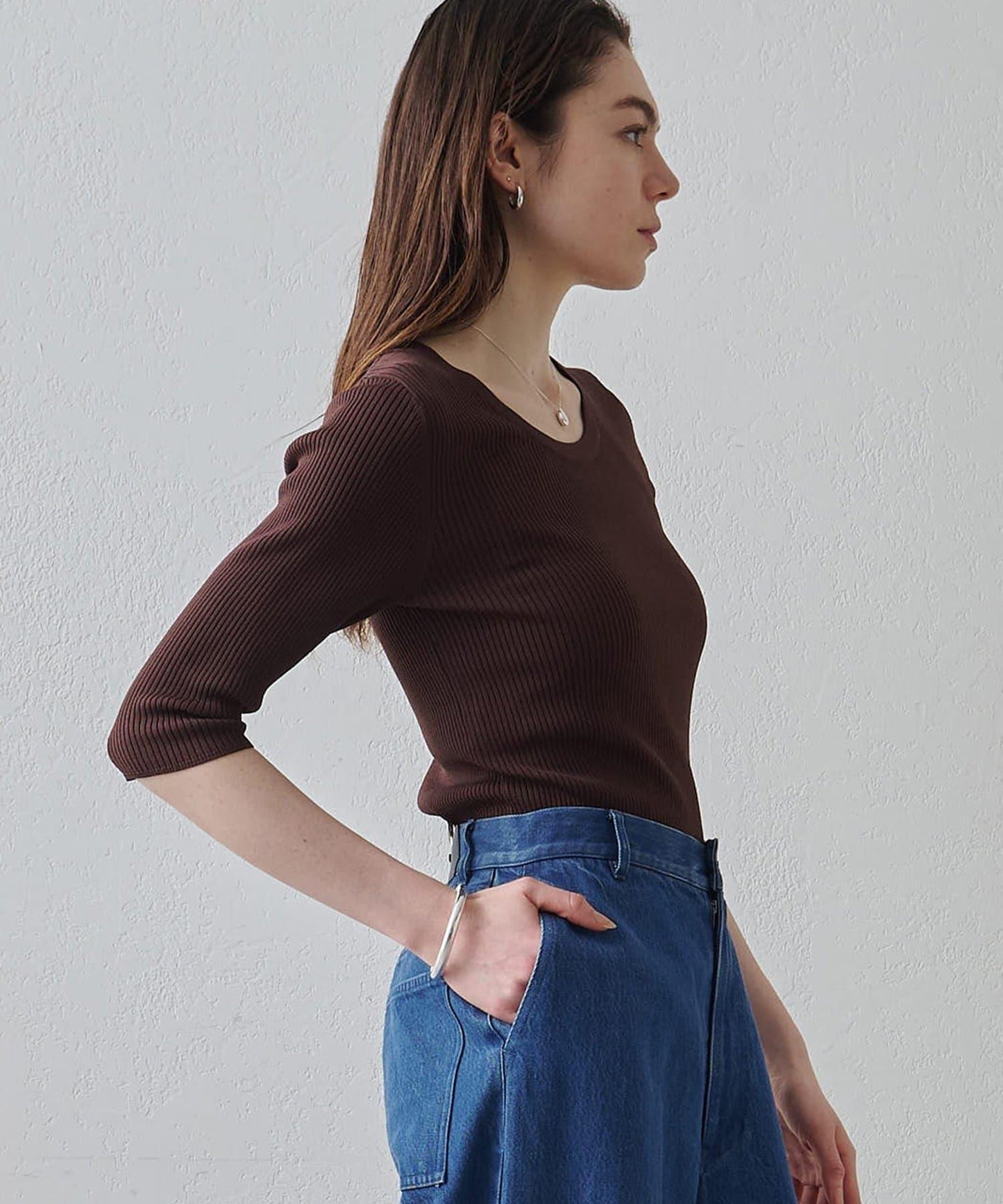 Drawing Numbers 羅紋半袖針織上衣