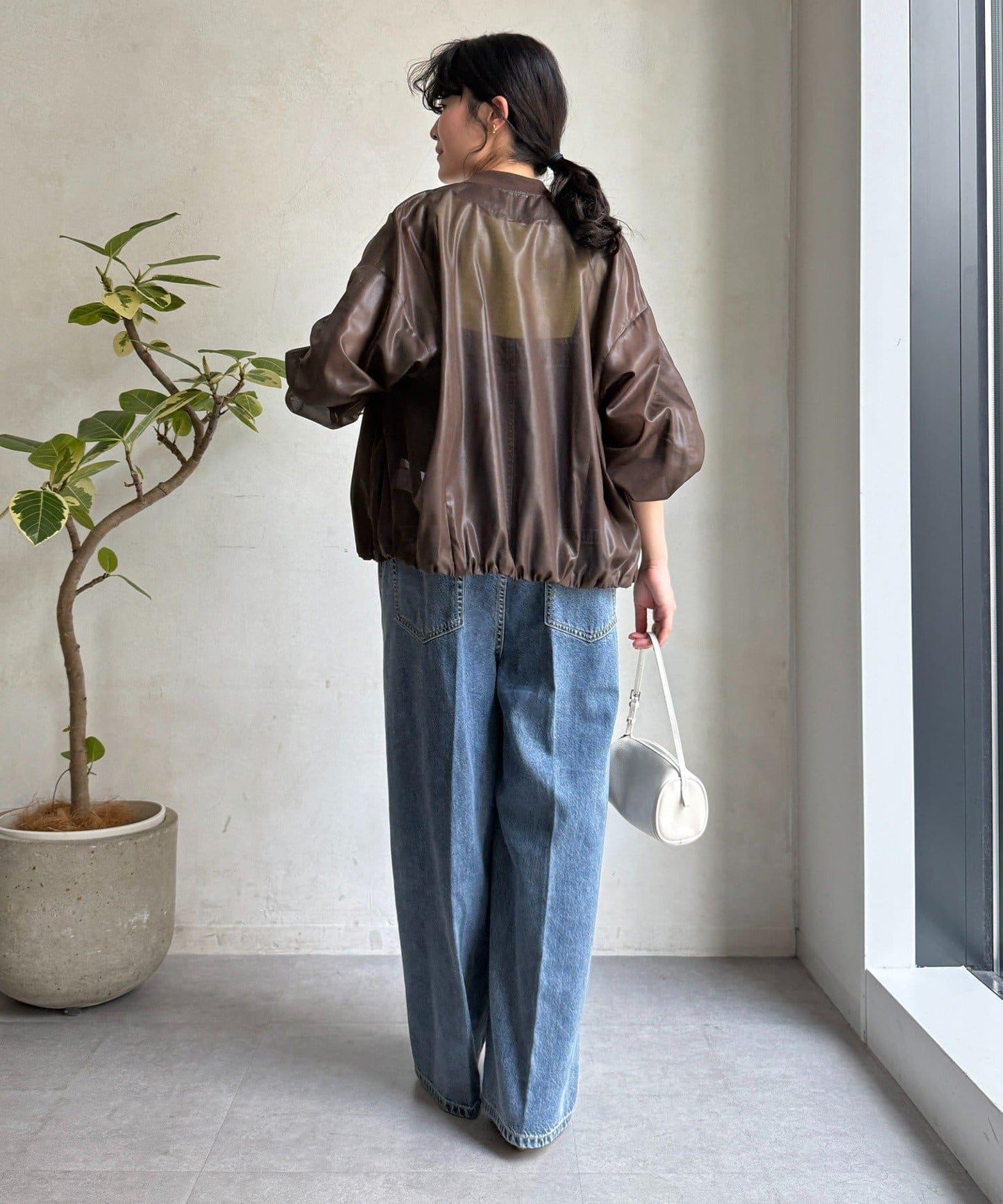 透紗短夾克
