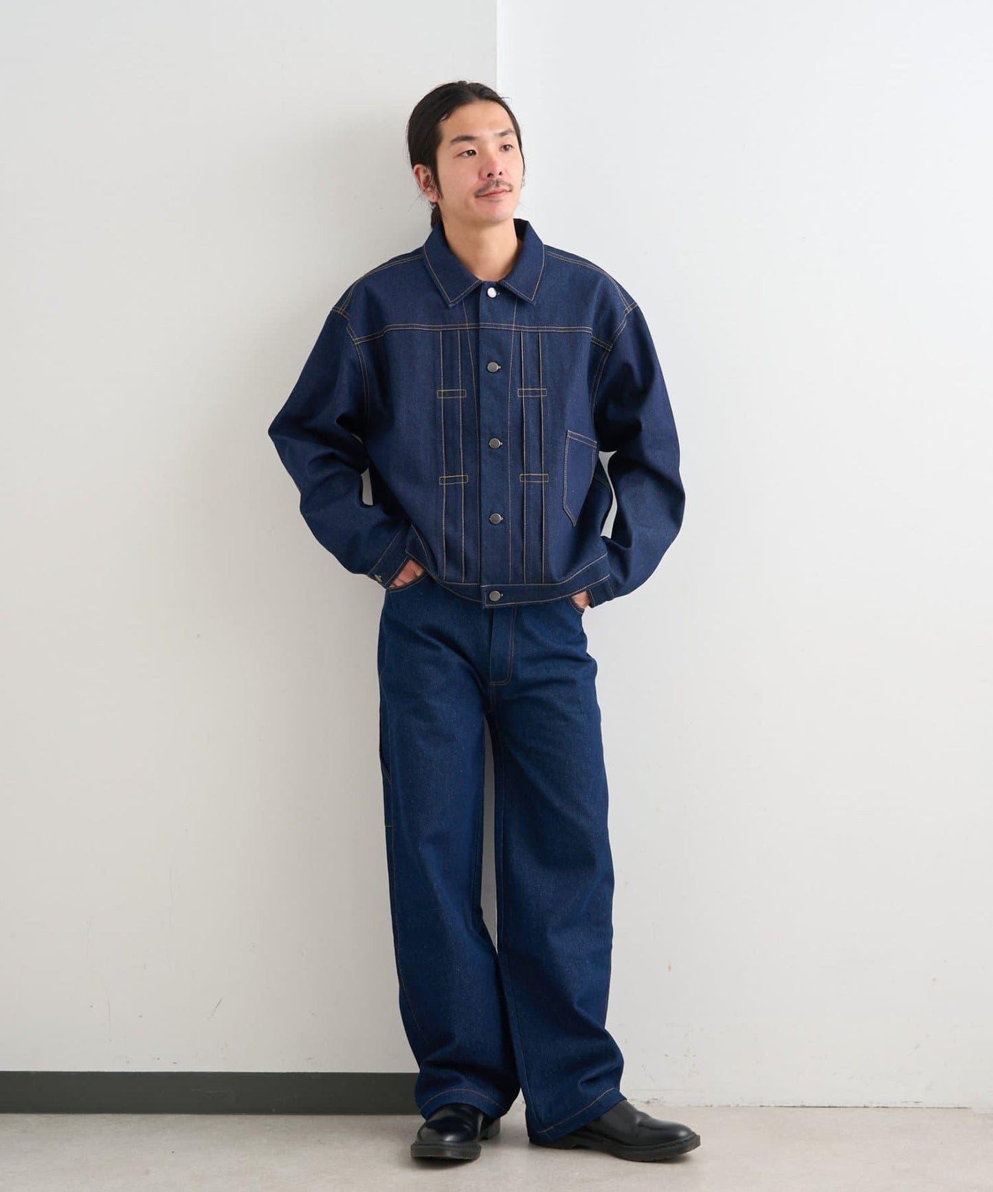 BM 牛仔工裝褲