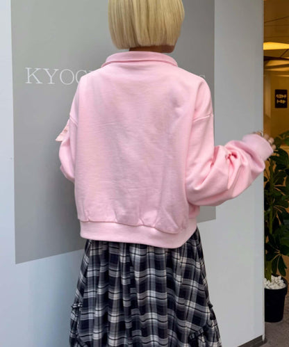 w closet 半拉鍊荷葉邊衛衣