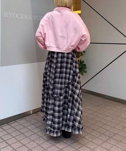 w closet 半拉鍊荷葉邊衛衣