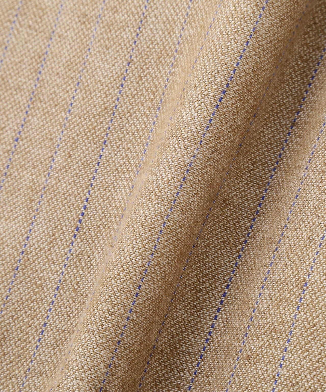 《定番素材 / 洗える》 乾爽觸感亞麻混 短款馬甲