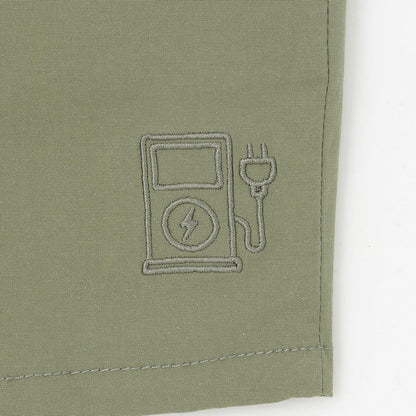 車刺繡 錐形 六分褲 褲子