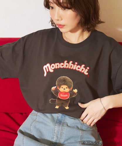 モンチッチ（蒙奇奇） 多款前幅刺繡 T恤