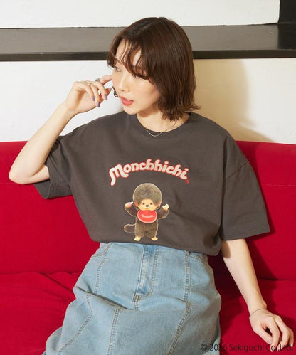 モンチッチ（蒙奇奇） 多款前幅刺繡 T恤