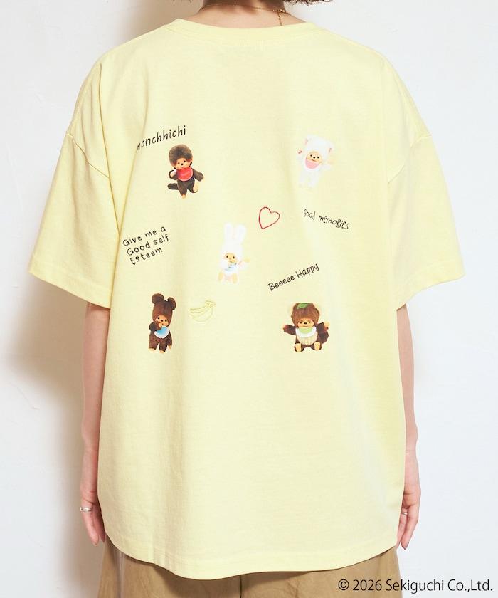 モンチッチ（蒙奇奇） 刺繡印花散點 T恤