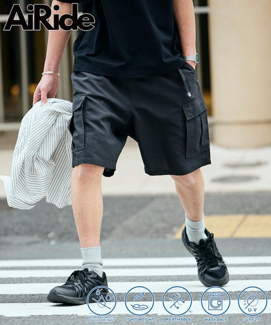 AiRide/エアライド 可收納 攀爬工裝 吸水速幹防紫外 休閒短褲
