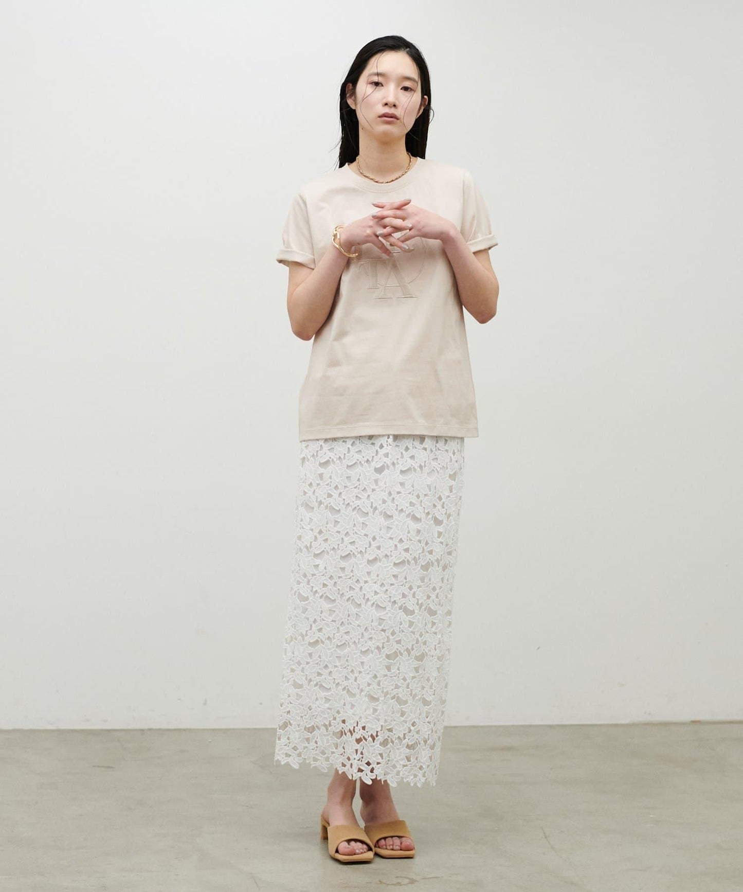刺繡蕾絲 半身裙