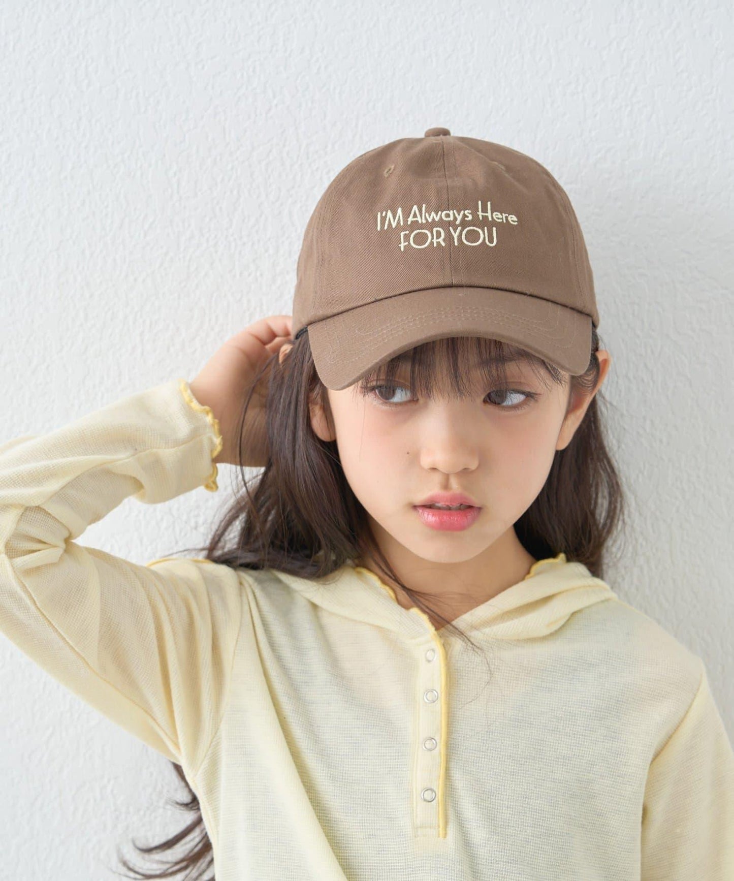 KIDS 中性 防曬條紋圍巾拼接Logo刺繡棒球帽