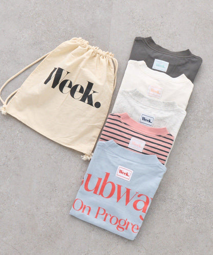 KIDS WEEKTEE 巾著袋 5件混合套裝 半袖T恤