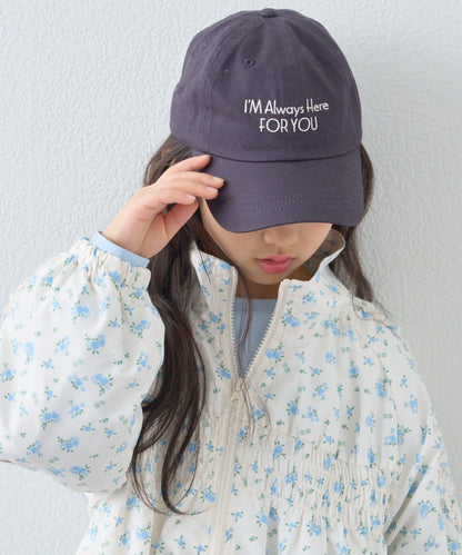KIDS 中性 防曬條紋圍巾拼接Logo刺繡棒球帽