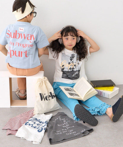 KIDS WEEKTEE 巾著袋 5件混合套裝 半袖T恤