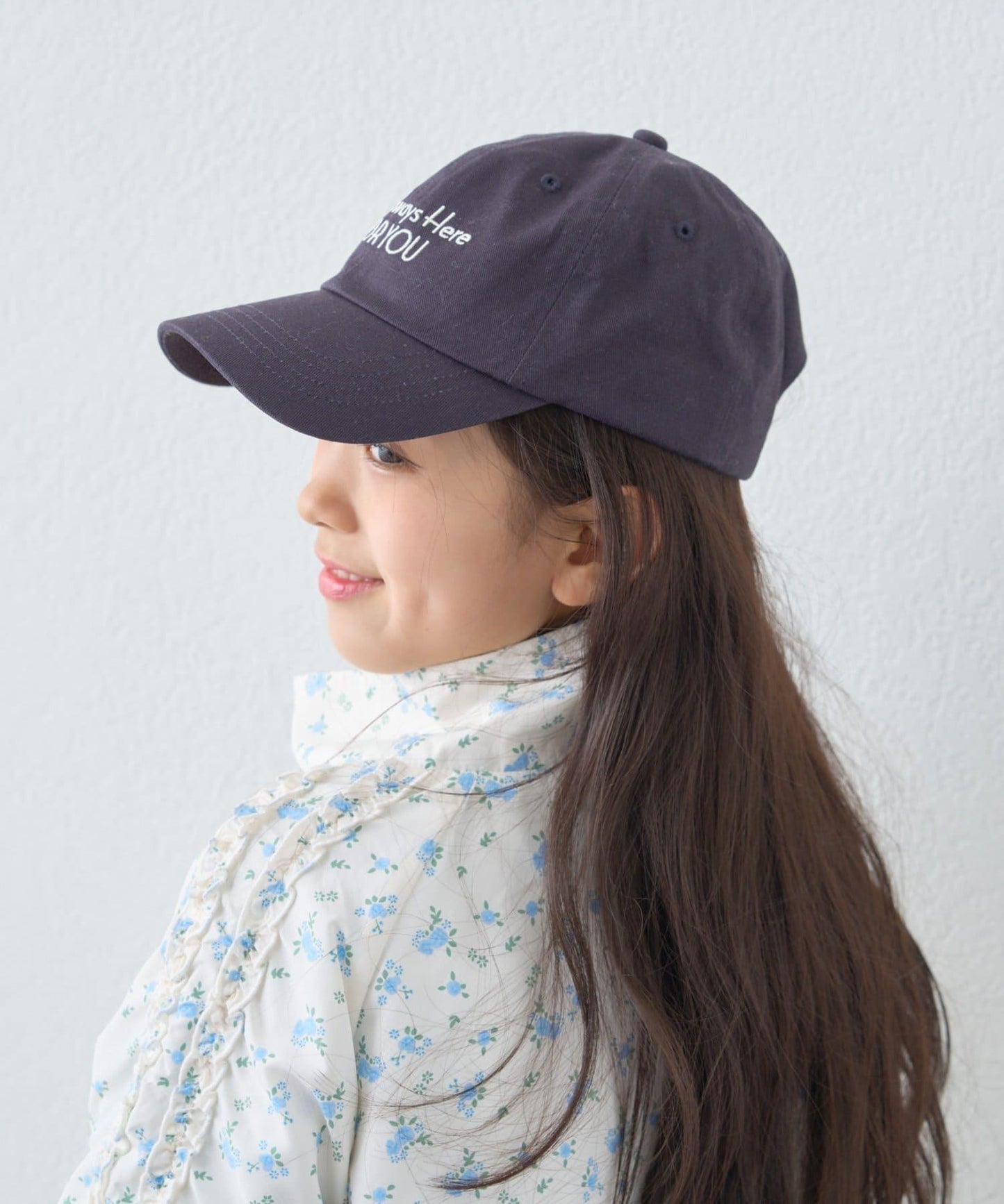 KIDS 中性 防曬條紋圍巾拼接Logo刺繡棒球帽