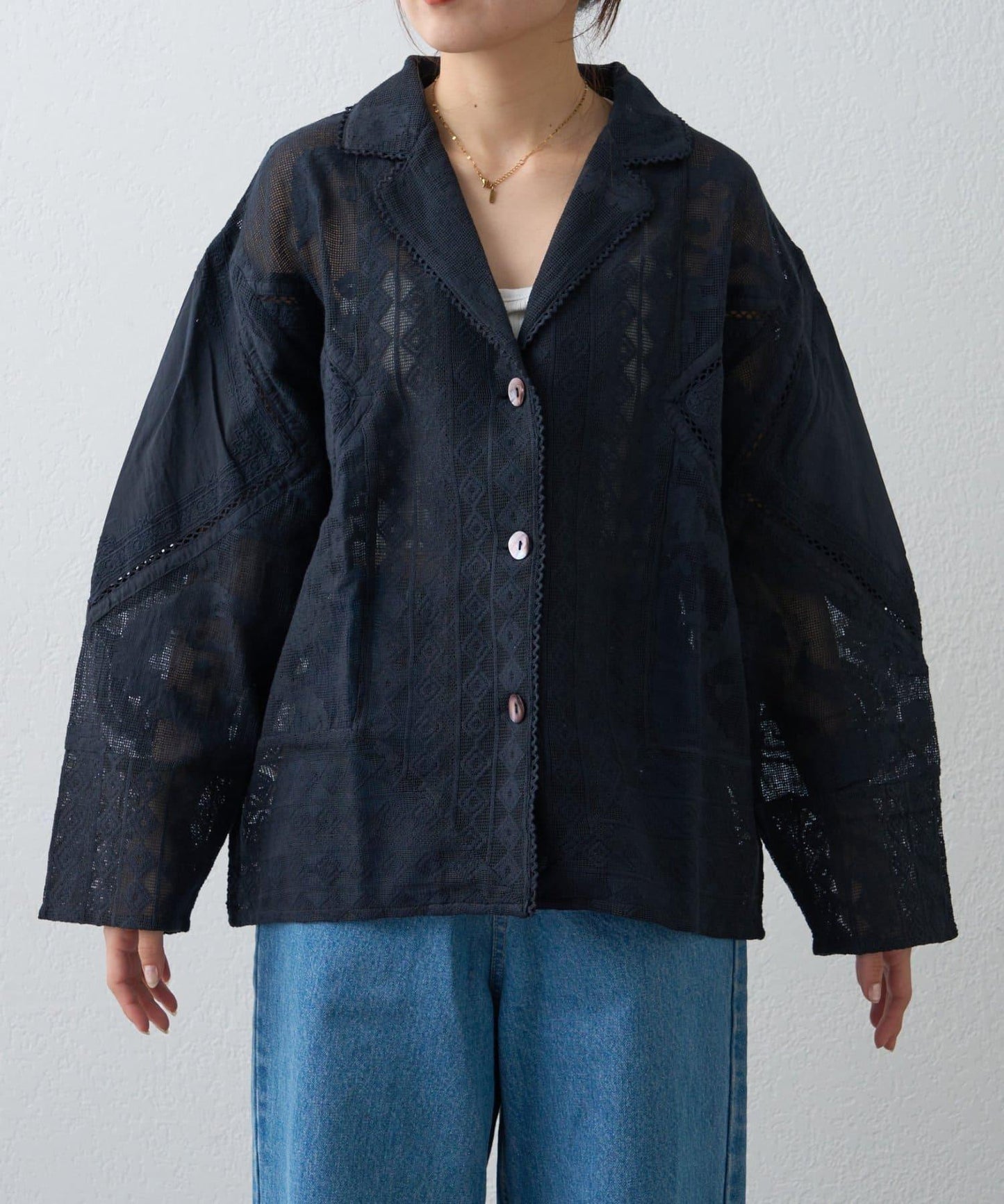 CIAOPANIC TYPY india 蕾絲改造風 襯衫夾克