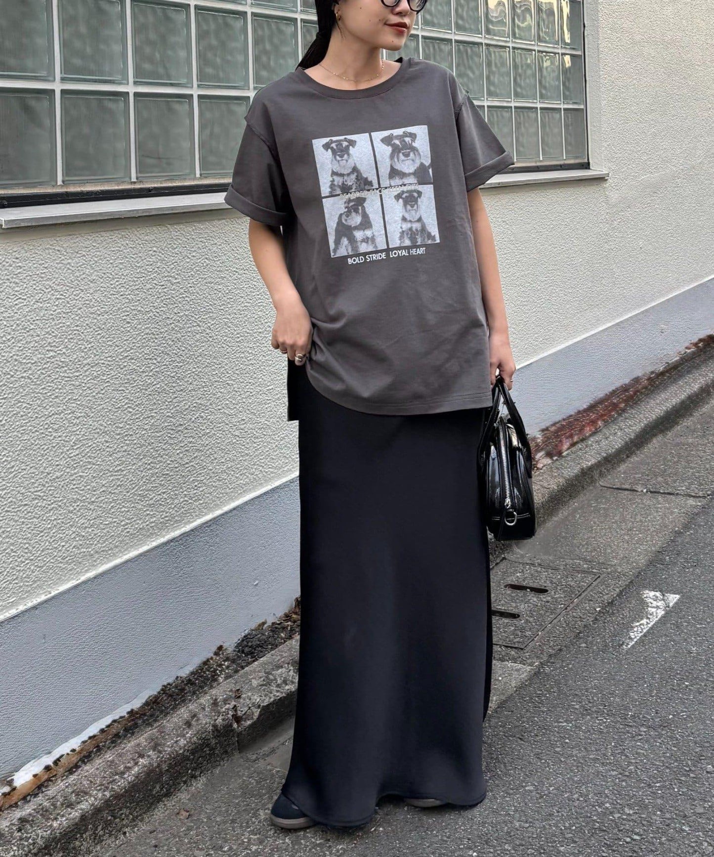 狗狗拼貼照片印花 短袖 Tee T恤