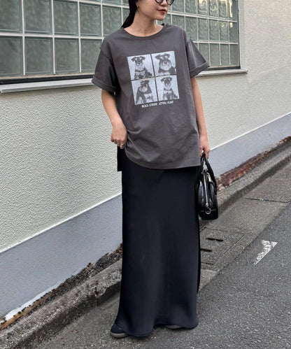 狗狗拼貼照片印花 短袖 Tee T恤