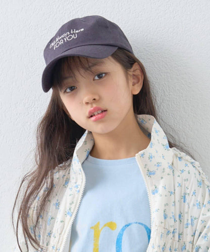 KIDS 中性 防曬條紋圍巾拼接Logo刺繡棒球帽