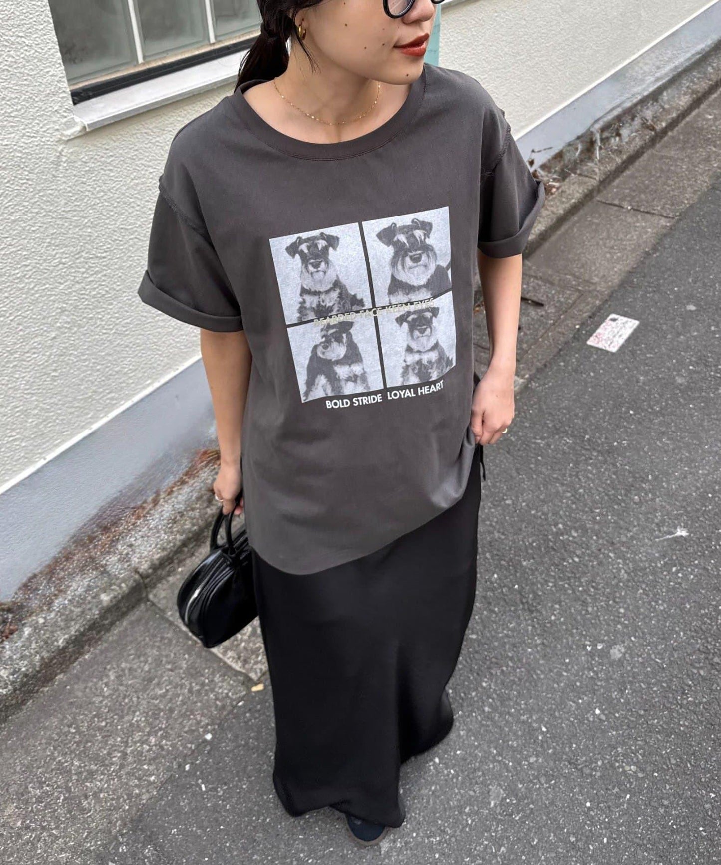 狗狗拼貼照片印花 短袖 Tee T恤