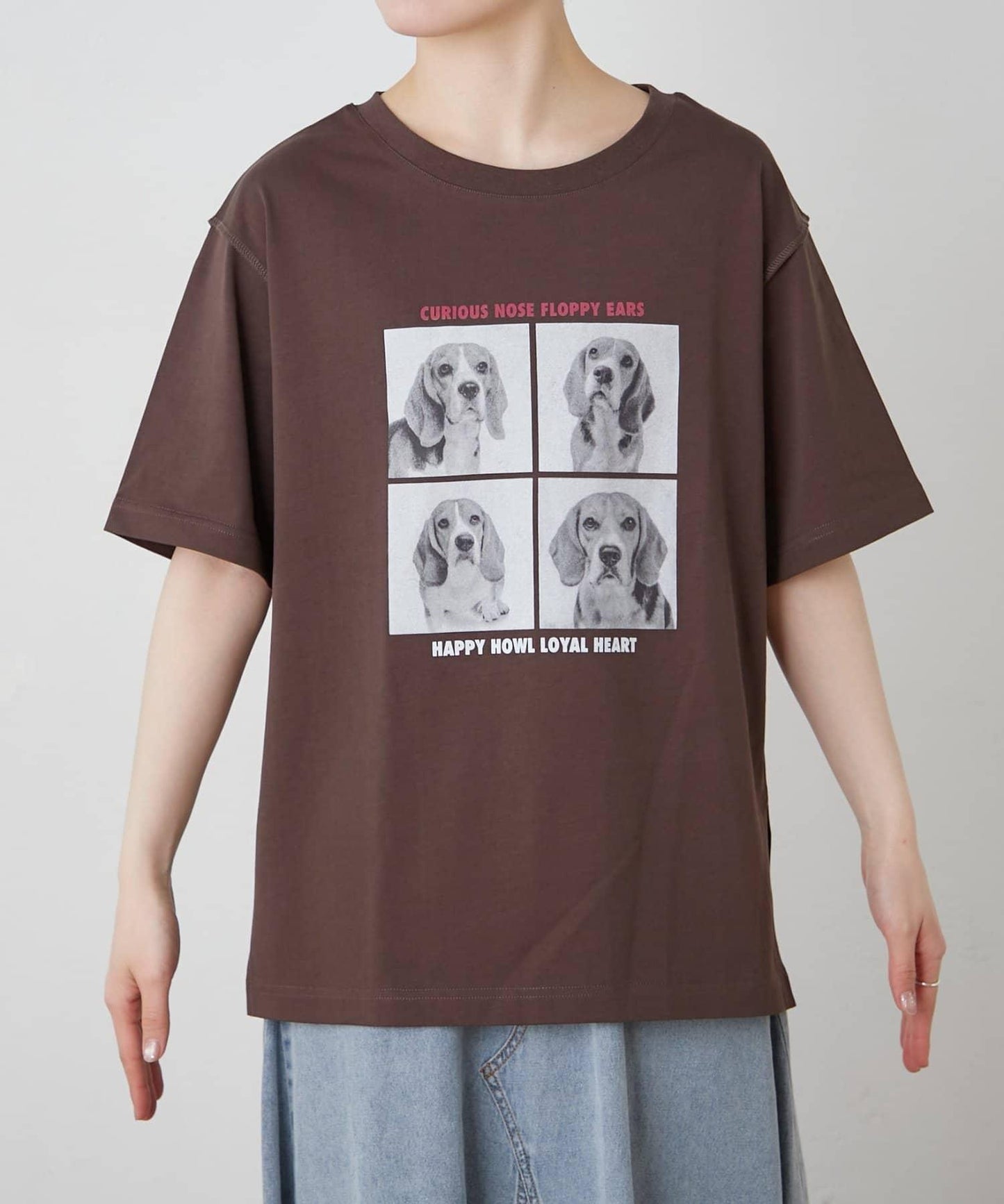狗狗拼貼照片印花 短袖 Tee T恤