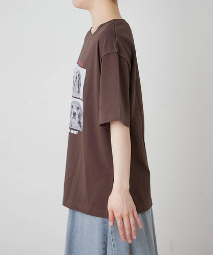 狗狗拼貼照片印花 短袖 Tee T恤
