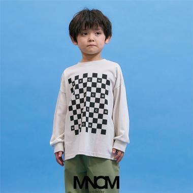 防汙速幹不易變形 雙面可穿 方格旗印花 T恤 MNCM款