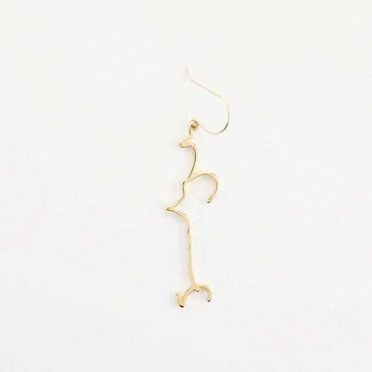 【ピアス】うつくしい ゴールド (K10) 片耳 | ひらがなアクセサリー | SAORI KUNIHIRO