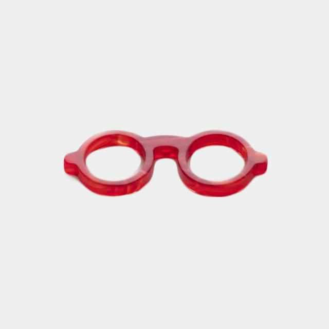 【ピンバッチ】ラペルピン・メガネホルダーになるピンバッチ megane pin (レッド) | 鯖江の眼鏡 | 匠市