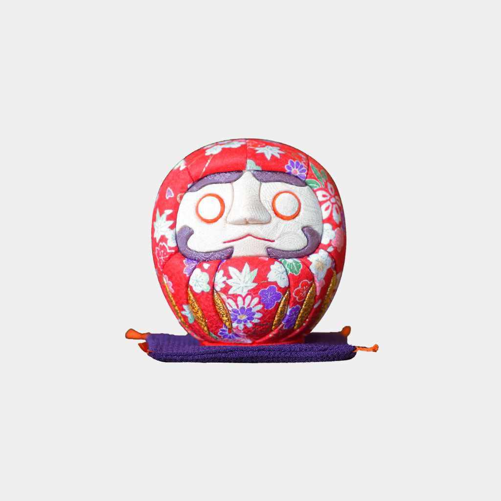 【だるま】江戸だるま (大) 友禅 紅白 | 江戸木目込み | 柿沼人形